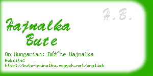 hajnalka bute business card